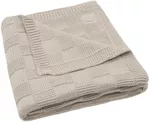 Lenjerie de pat pentru copii Jollein 516-511-68124 Paturica Box Knit Warm Sand GOTS, 75x100cm