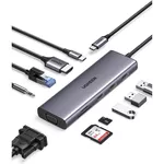 Adaptor de rețea USB Ugreen 15601 HUB 10 in 1 USB-C CM498, Space Gray