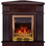 Șemineu electric ArtFlame Marina de colt & Galileo gold, 1000x1000x500 mm, Wenge
