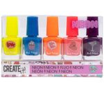 Set de creație Create it! 84514 Set 5 oje de unghii neon