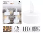 Набор свечей LED чайных 4шт, D3.8cm, таймер