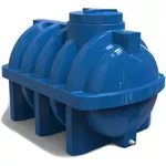 Летний душ Uniplast 37258U Rezervor apa 1000 L orizontal, oval (albastru) cu stut D. 3/4