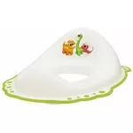 Oală Bisk 07776 Reductor wc p/u copii cu cauciuc antiderapant, alb (desen DINO)