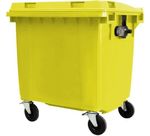 Coș de gunoi Uniplast 37223 Cos pentru transportarea deseurilor 1100 L din plastic pe roti (galben) HE