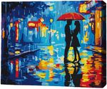 Tablou pe numere BrushMe RMG0024FC 30x40сm (fără cutie) Romantică în orașul ploios