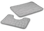 Covoraș de baie Tadar Set Light Grey 2pcs 60x40cm/50x40cm