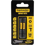 Набор головок, бит, насадок Topmaster 338734 биты ударные 50мм PZ2, 2 шт.