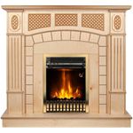 Камин электрический ArtFlame Amsterdam wood & Gala gold