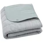 Lenjerie de pat pentru copii Jollein 516-511-68113 Paturica Velvet Rib Sea Green, 75x100cm