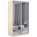 Dulap Mobildor-Lux Fox uși glisante din oglinzi (100x60x220H cm) Sonoma