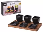 Set pentru aperitiv EH 7buc, suport din lemn 25X16cm