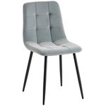 Стул Interdepo TED new, Light Grey Velvet 20A17BLK-34