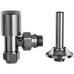 Supapă de închidere ASG Plast Robinet coltar radiator cu teava racordare 16x1/2 tur Cromat (50103)