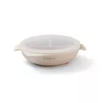 Посуда для кормления BabyOno 1661/03 Placa de silicon cu ventuza si capac (bej)