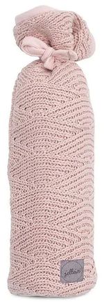 Cană cu pai Jollein 033-003-65286 Husa pentru sticluta River Knit Pale Pink