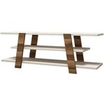 Comodă TV Trendy Floare, Nuc, Crem 120x42x33cm