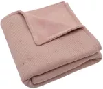 Lenjerie de pat pentru copii Jollein 517-511-68034 Paturica Cosy Knit Wild Rose/Velvet, 75x100cm