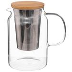 Чайник заварочный Promstore 55752 Ceainic din sticla Mia 0.9l, capac bambuc