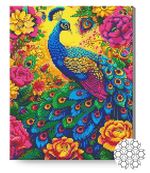 Картина по номерам Art Gallery GA87086 Mozaic cu diamante 40x50cm Paun frumos