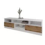 Тумба напольная для TV Smartex (16351) Т6 160cm TV Alb+Stejar inchis