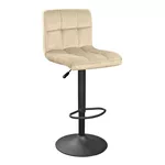 Scaun de bar Deco SB-044 Catifea Beige MQCJ-3-B + Black Legs