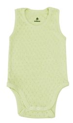 Детская одежда Minikin 25170580 Ажурный листик Боди-майка р-р80, оливковый, унисекс