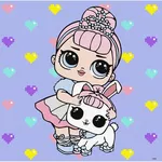 Картина по номерам Ideyka (KHO6289) L.O.L. Surprise!TroopSurprise Crystal Queen WithCrystalBunny, 40х40
