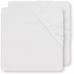 Детское постельное белье Jollein 2510-507-00001 Cearsaf cu elastic Cotton White, 120x60cm, 2buc
