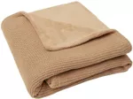 Lenjerie de pat pentru copii Jollein 517-511-66072 Paturica Basic Knit Biscuit/Fleece, 75x100cm