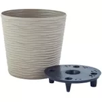 Ghiveci pentru flori Aleana 115089 cu insertie Fiujin d23.5x22 cm, cacao