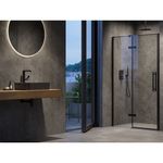 Paravan de duș Ravak Shower door Cool! 100x195 Black transparent COSD2-100 (X0VVAC300Z1)