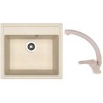 Мойка кухонная со смесителем Dr.Gans Nika 570 + SanDonna F 1069 bej
