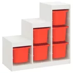 Короб для хранения Ikea Trofast 99x44x94 White/Orange
