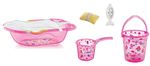 Set pentru baie BabyJem Pink, 6 unitati