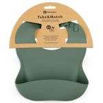 Bavețică Petite&Mars 706817 Baveta moale din silicon Take&Match Misty Green