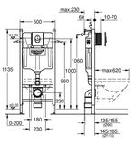 Rezervor WC Grohe Rama WC Rapid SL Project + clapeta Skate Air Crom 38745001