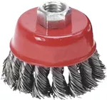 Set de tubulare, bite, duze Verto 62H131 Perie din sârmă împletită conică cu filet Ø100mm