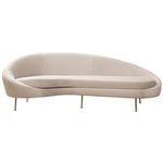Canapea Trendy Eses Stânga Bej, 120x85x255cm (3 locuri)