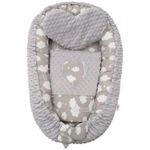 Cocon pentru bebelusi New Baby 42796 Кокон с подушкой и покрывалом Minky Clouds grey