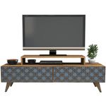 Comodă TV Trendy Oras, Nuc, Calcedonie 140x48x41cm