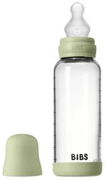 Cană cu pai BIBS 50201250 Set biberon din sticla anticolici Sag, tetina silicon cu flux mediu, 240ml