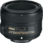 Объектив Nikon AF-S Nikkor 50mm f/1.8G, FX, filter 58mm, JAA015DA