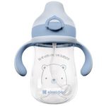 Cană cu pai Kikka Boo 31302020103 Cana din tritan cu varf moale Bear with Me Blue, 300 ml