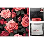 Tablou pe numere Strateg 57232 Buchet de trandafiri 40x40cm (fundal negru)