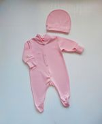 Slip + caciulita  Pampy (0-1 luni) Peach Pink