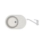 Мойка кухонная со смесителем Dr.Gans Berta 760 + SanDonna F 1066 gri