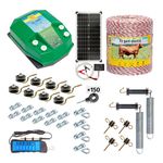 Pachet gard electric complet 1000 m, 4,5 Joule, cu sistem solar, pentru animale domestice