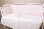 Lenjerie de pat pentru copii PernaMea Set lenjerie 8 piese Coronita Roz (PM.102145/3)