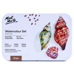 Set de creație Mont Marte PMHS0066 Set acuarela in cutie metalica, 18 culori