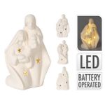 Iluminat decorativ Promstore 51186 Сувенир LED Рождественский сюжет 6x5x13cm, керамика